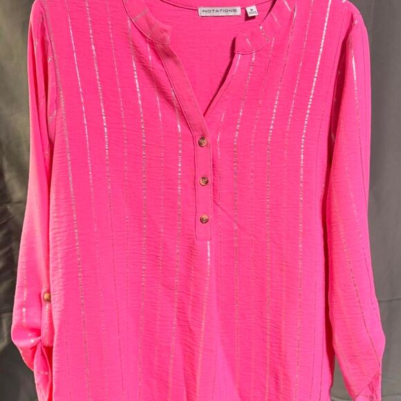 Notations Tops - Notations Women's Pink Blouse